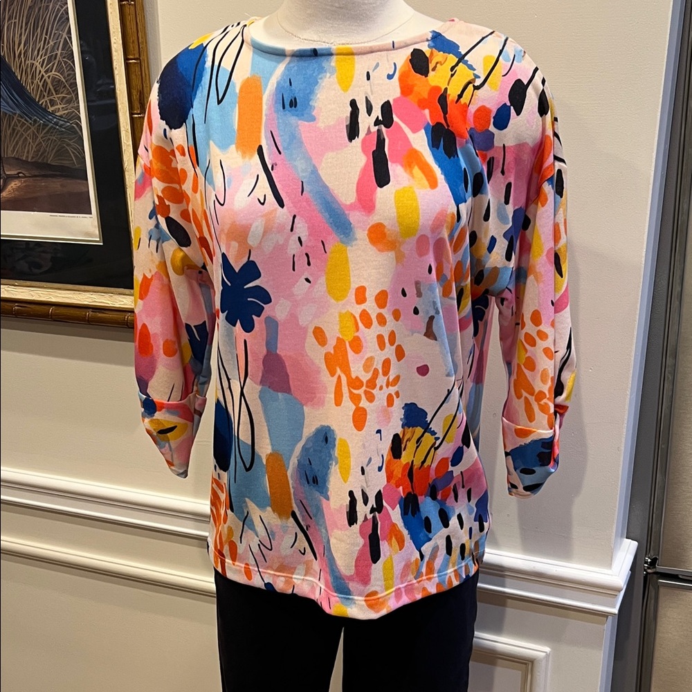 Nally & Millie Multicolor Abstract Lightweight Knit